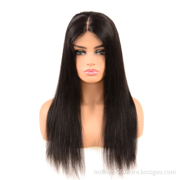 Wholesale Virgin Cuticle Aligned Hair Pre Plucked Human Hair Lace Wig With Black Women Raw Brazilian Hair Lace Closure Wig